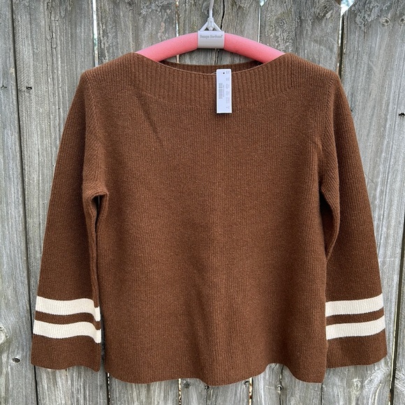 J.Crew Cashmere Boatneck Sweater with bell sleeves - Picture 2 of 10